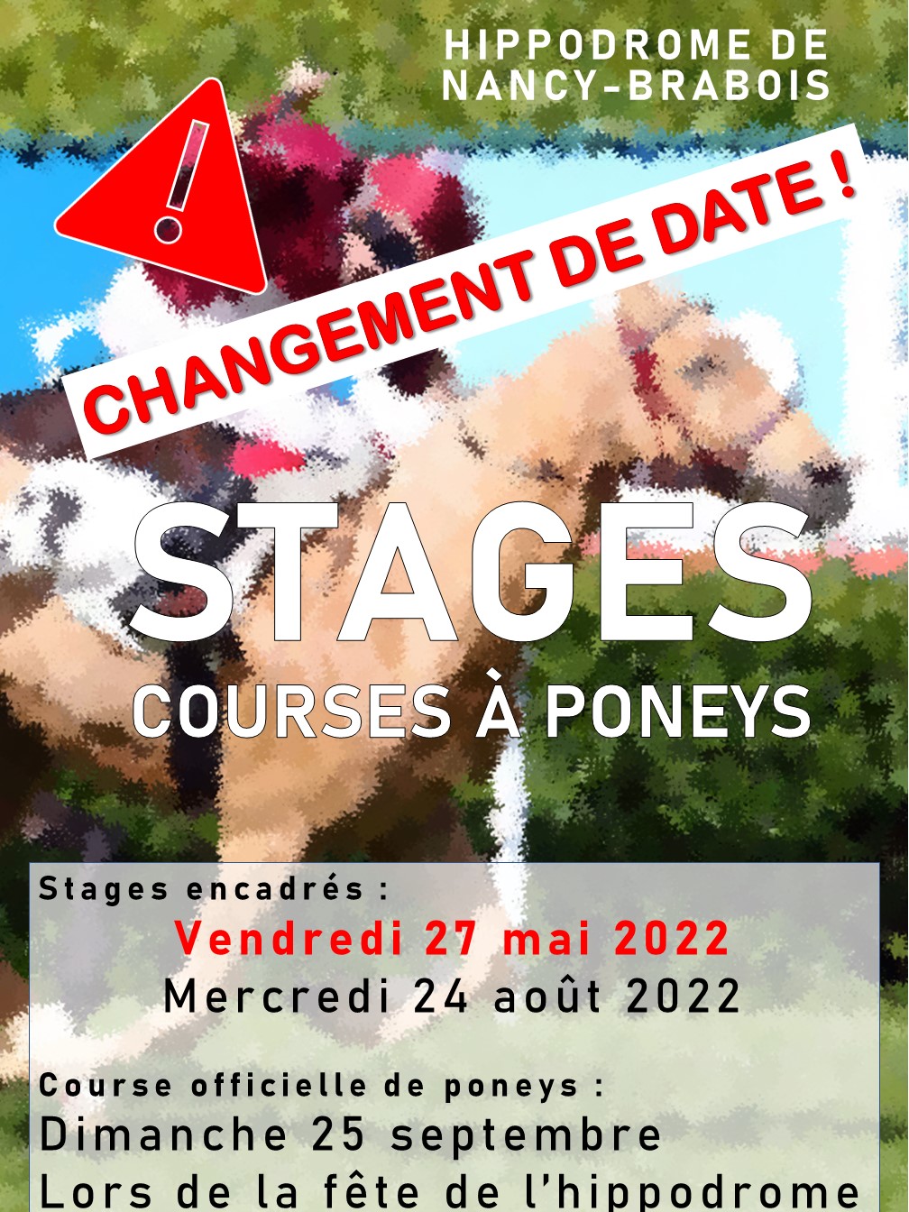 Stage de courses à poneys vendredi 27 mai