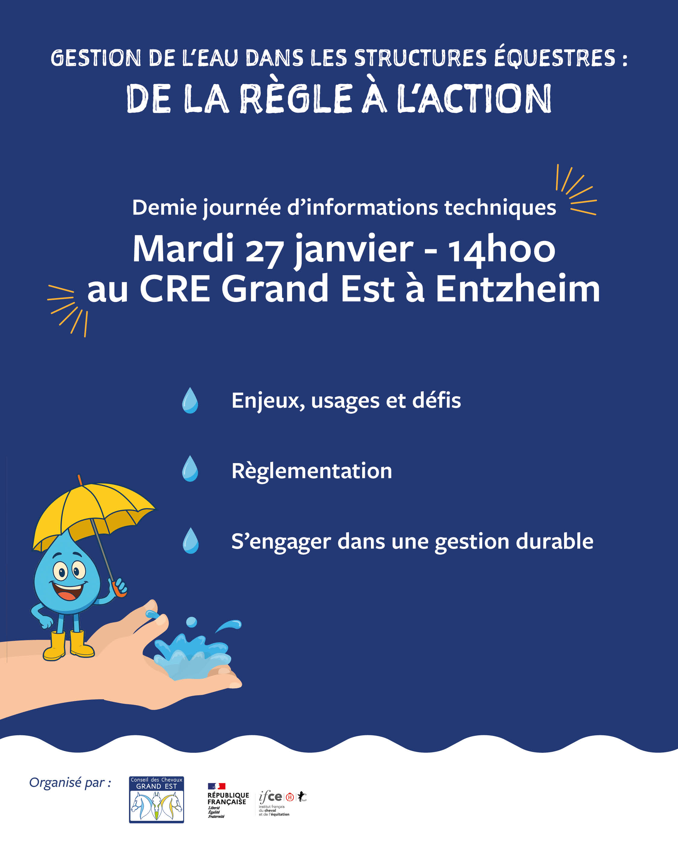 Journée d’Informations Techniques dédiée à l’eau dans la filière équine